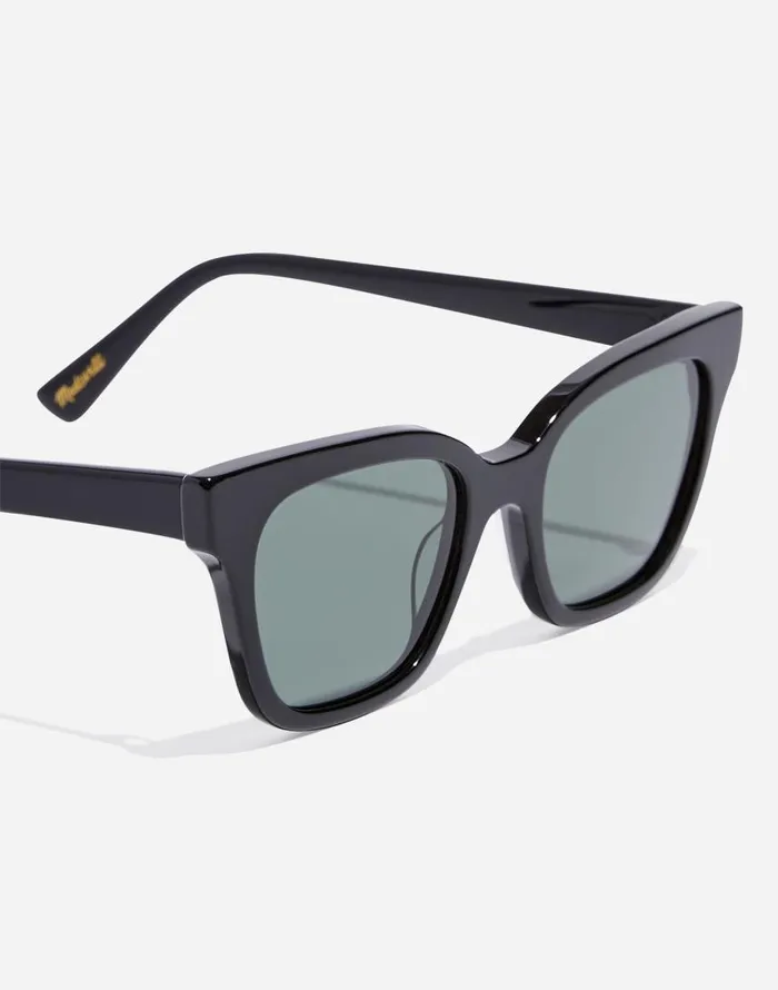 Sunglasses Women Madewell Pierport Sunglasses Black Coal