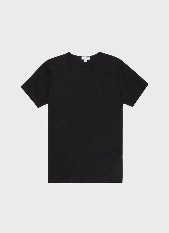 Superfine Cotton Underwear Tshirt Black Men SUNSPEL Underwear Tops