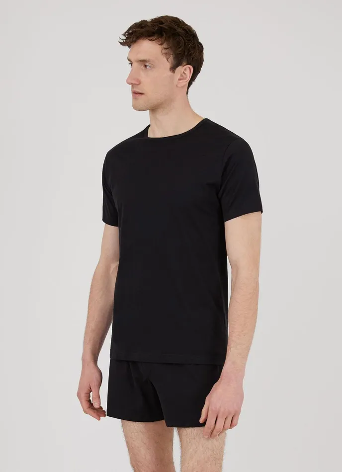 Superfine Cotton Underwear Tshirt Black Men SUNSPEL Underwear Tops