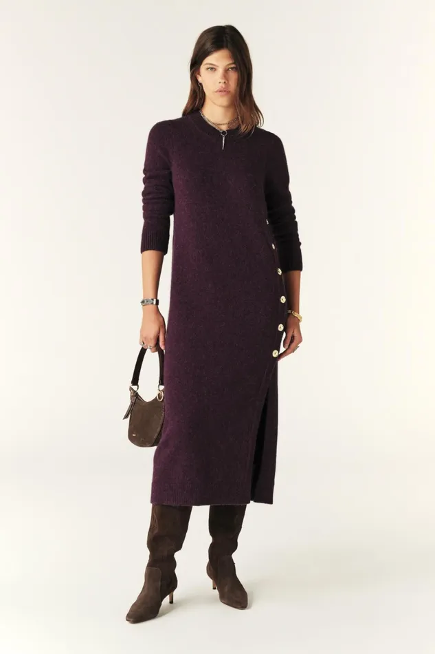 Sweater Dress Doree Purple Women Baandsh Dresses
