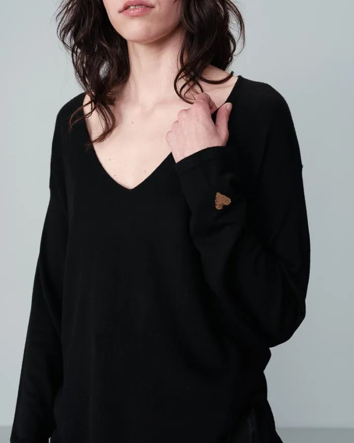 SWEATER NOIR NATSUKI Shop Grace and Mila Message Jumpers