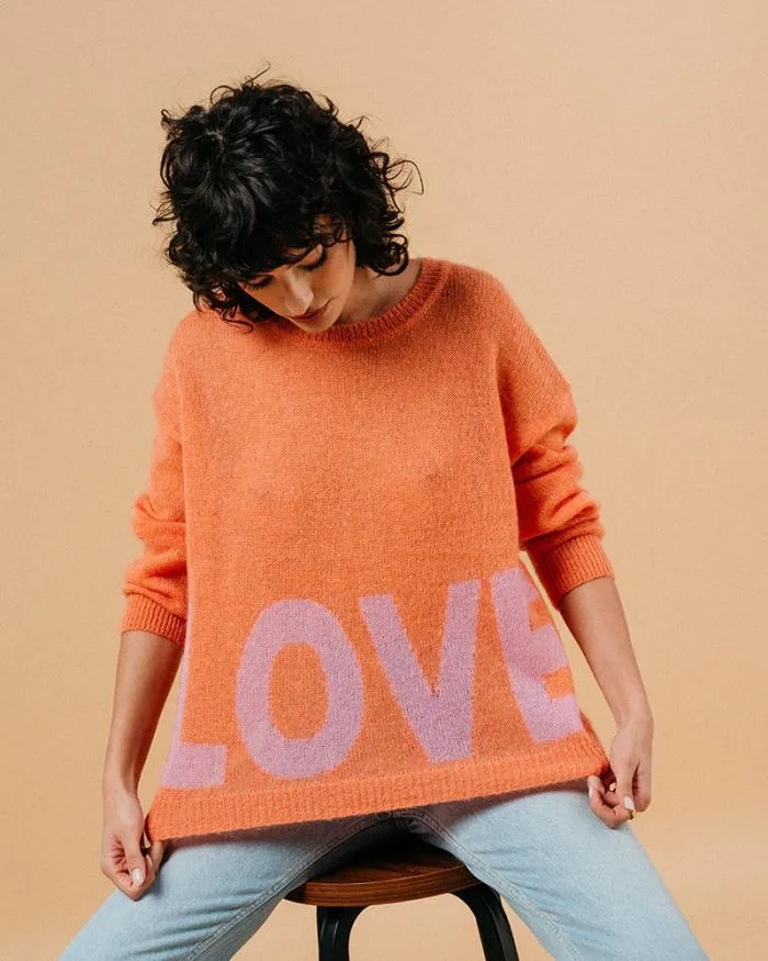 SWEATER ORANGE MADONA Shop Grace and Mila Message Jumpers