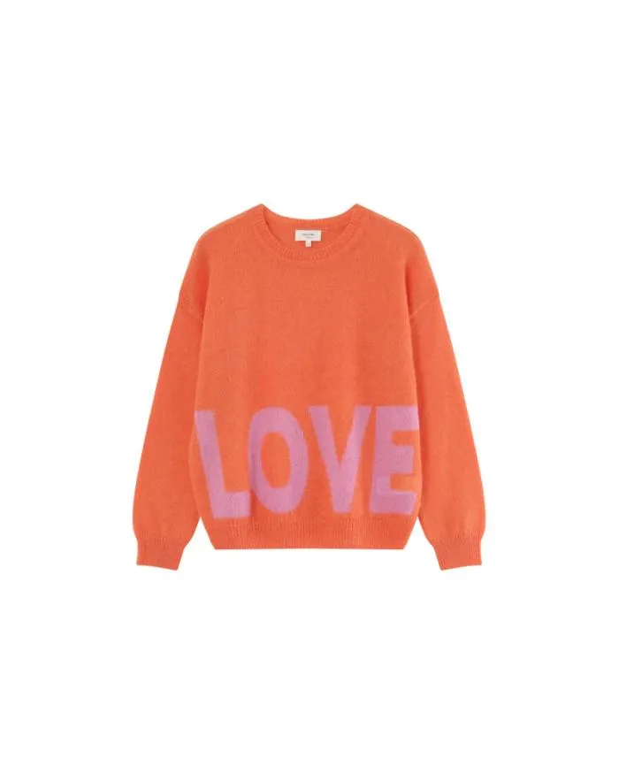 SWEATER ORANGE MADONA Shop Grace and Mila Message Jumpers