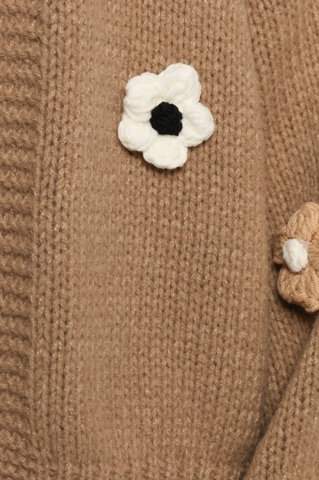 Sweaters Delaro Flower Cardigan Brown 8211 Petal and Pup Women