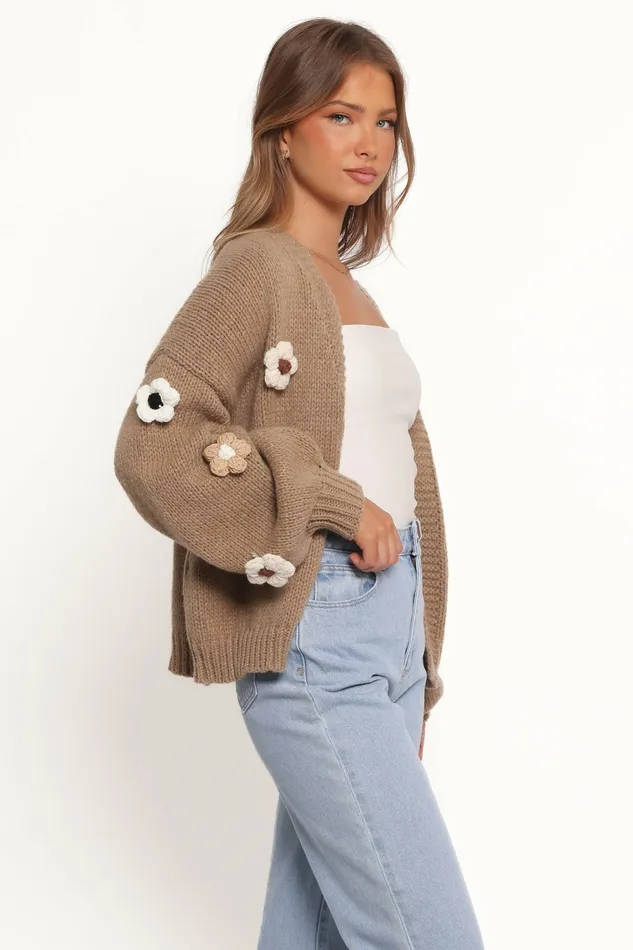 Sweaters Delaro Flower Cardigan Brown 8211 Petal and Pup Women