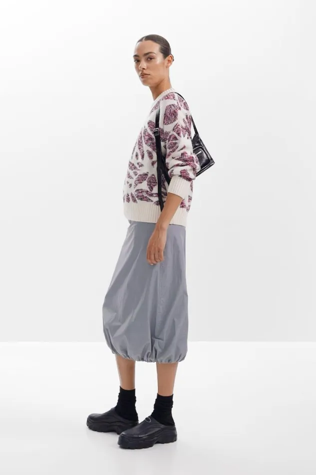 Sweaters Women Desigual Leaf Print Sweater Materialfinishes