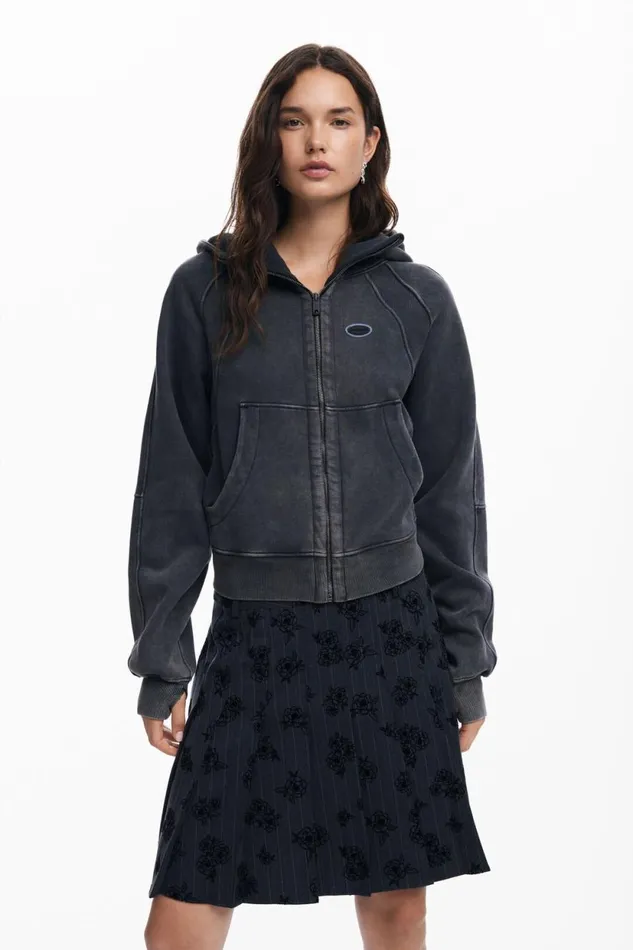 Sweaters Women Desigual Oversize Hoodie Black