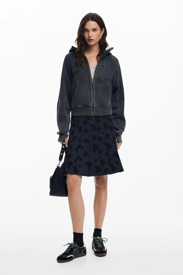 Sweaters Women Desigual Oversize Hoodie Black