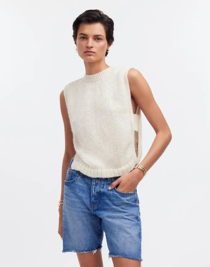Sweaters Women Madewell Yanawara Munasiri Llama Vest Ivory White