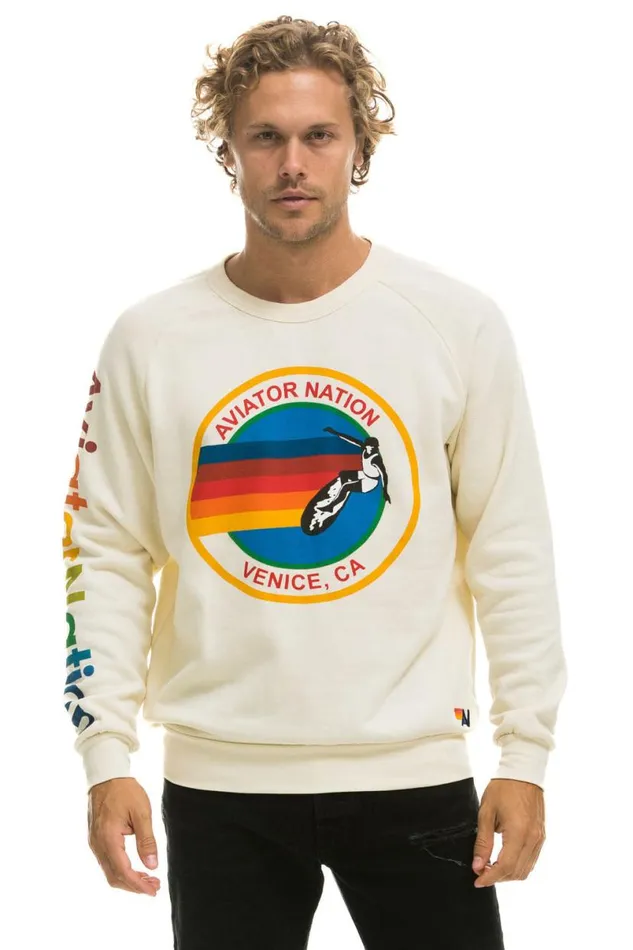 Sweatshirt 8211 Vintage White WomenMen Aviator Nation Sweatshirts