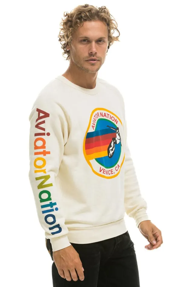 Sweatshirt 8211 Vintage White WomenMen Aviator Nation Sweatshirts