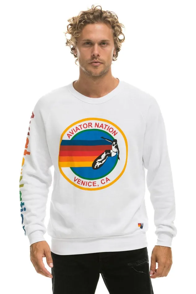 Sweatshirt 8211 White WomenMen Aviator Nation Sweatshirts