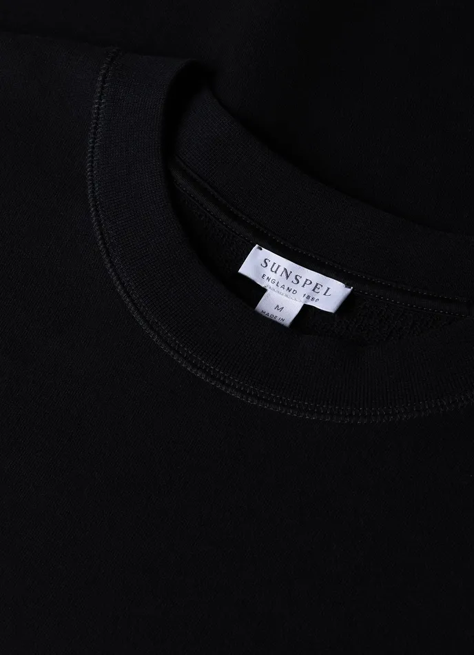 Sweatshirts and Sweatpants ussunspel Men Oversized Loopback Sweatshirt Black