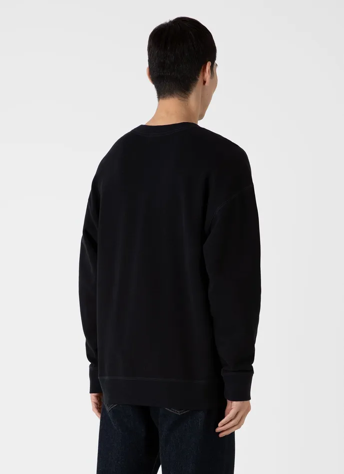 Sweatshirts and Sweatpants ussunspel Men Oversized Loopback Sweatshirt Black