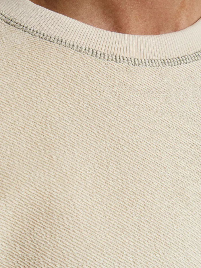 Sweatshirts JACK and JONES Mens AMERICAN FIT CHEST POCKET SWEATSHIRT Beige Seedpearl Gift Ideas