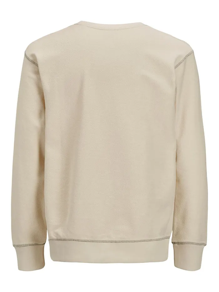 Sweatshirts JACK and JONES Mens AMERICAN FIT CHEST POCKET SWEATSHIRT Beige Seedpearl Gift Ideas