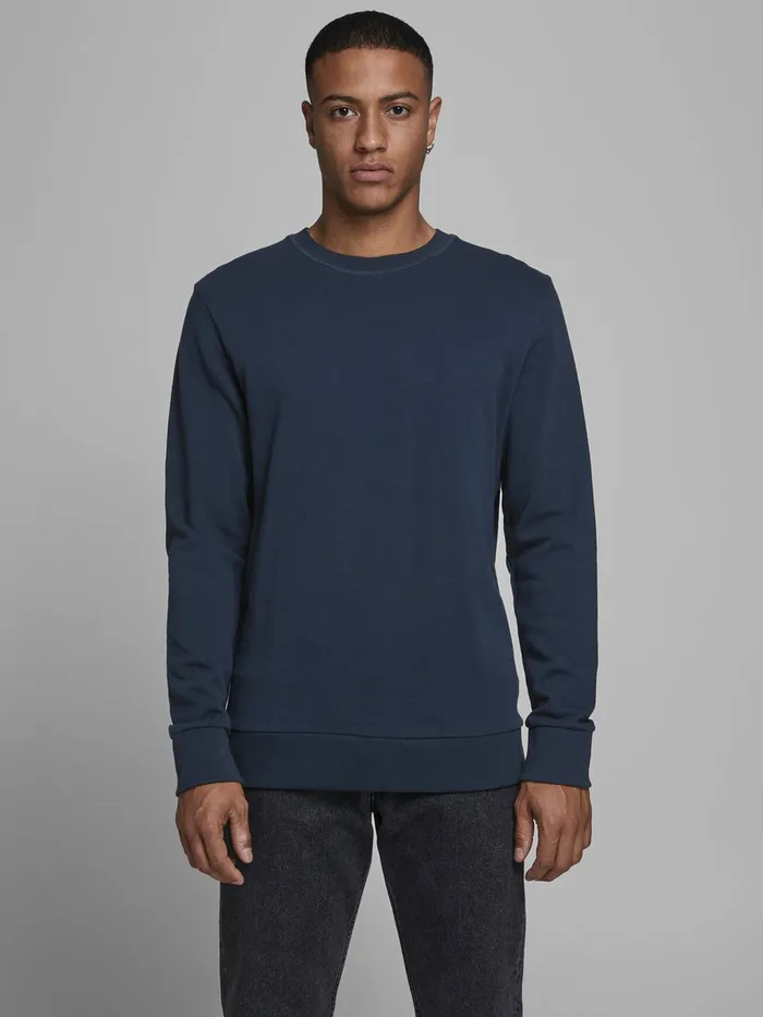 Sweatshirts JACK and JONES Mens CLASSIC SWEATSHIRT Blue Navy Blazer Gift 4 You