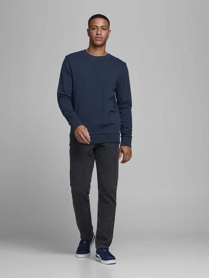 Sweatshirts JACK and JONES Mens CLASSIC SWEATSHIRT Blue Navy Blazer Gift 4 You
