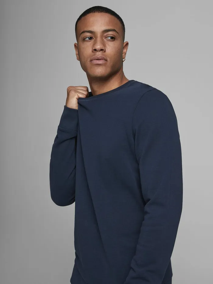 Sweatshirts JACK and JONES Mens CLASSIC SWEATSHIRT Blue Navy Blazer Gift 4 You