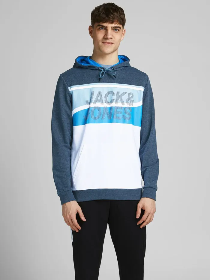 Sweatshirts JACK and JONES Mens KANGAROO POCKET HOODIE Blue Navy Blazer Gift 4 You Sweatshirts JACK and JONES Mens KANGAROO POCKET HOODIE Blue Navy Blazer Gift 4 You