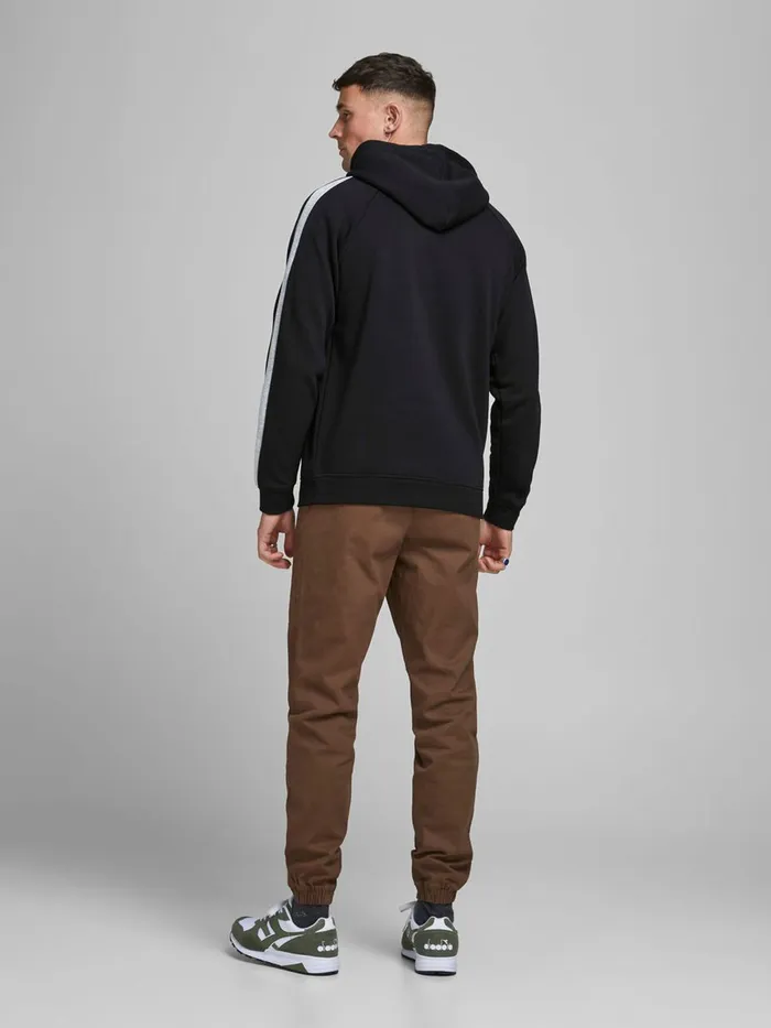 Sweatshirts JACK and JONES Mens LOGO HOODIE Black Black Online