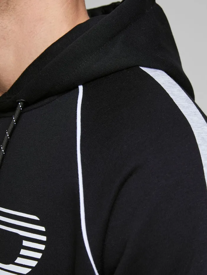 Sweatshirts JACK and JONES Mens LOGO HOODIE Black Black Online