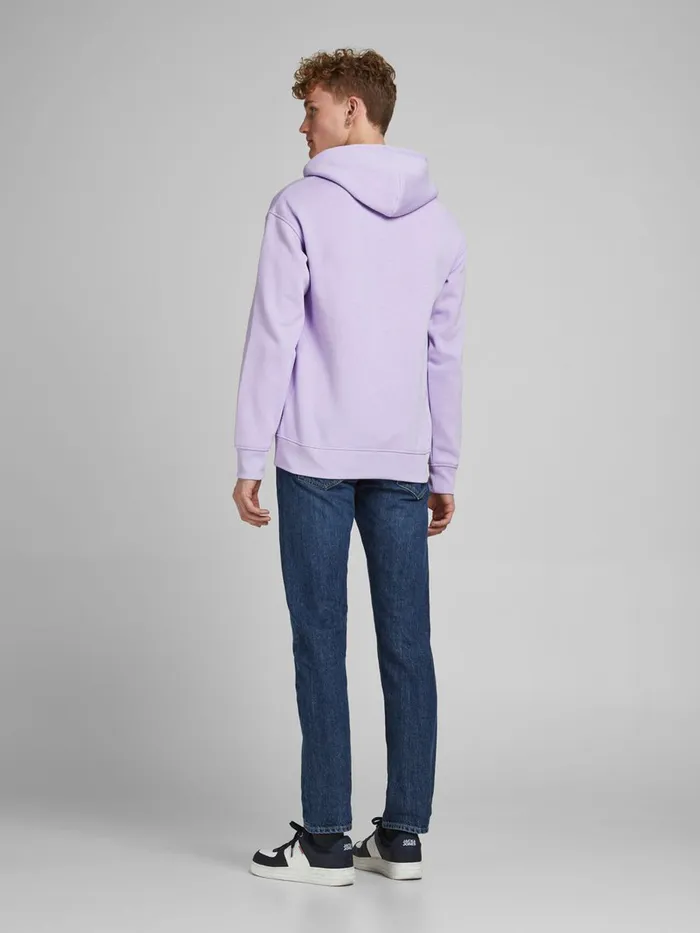 Sweatshirts JACK and JONES Mens LOGO HOODIE Pastel Lavender For Sale