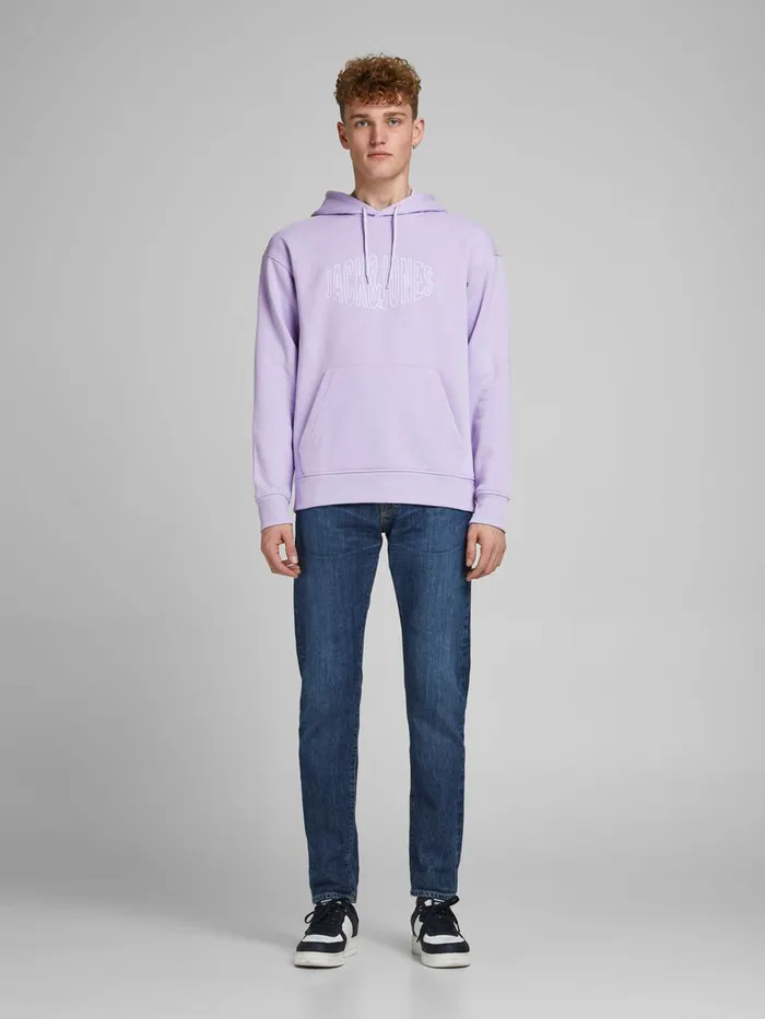 Sweatshirts JACK and JONES Mens LOGO HOODIE Pastel Lavender For Sale