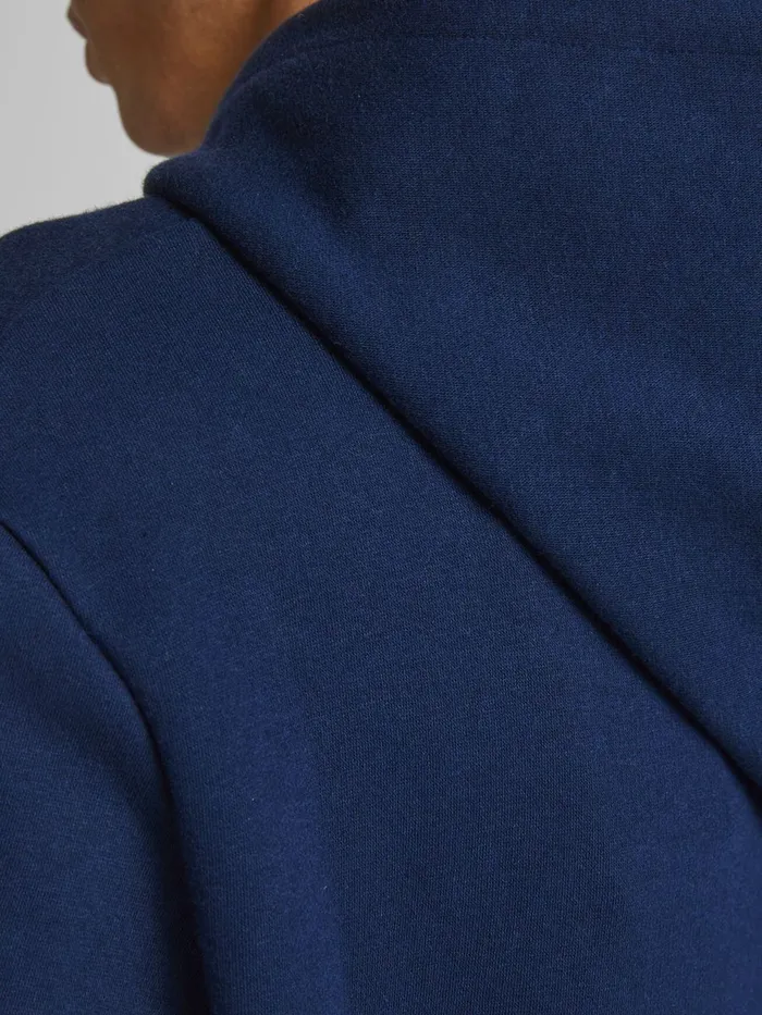 Sweatshirts JACK and JONES Mens LOGO SWEAT HOODIE Blue Navy Blazer For Sale