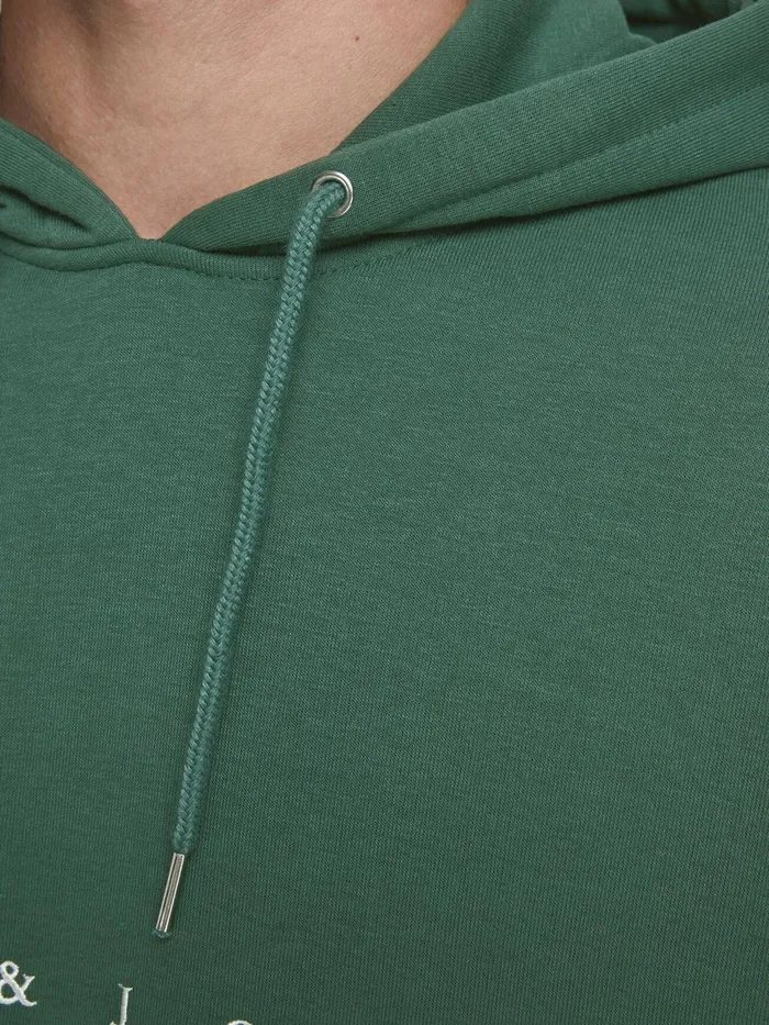 Sweatshirts JACK and JONES Mens LOOPBACK RELAXED FIT HOODIE Green Trekking Green Gift 4 You