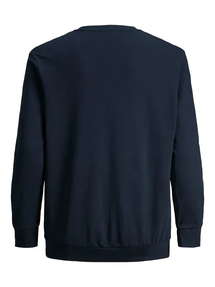 Sweatshirts JACK and JONES Mens PRINT PLUS SIZE SWEATSHIRT Blue Navy Blazer Gift Ideas
