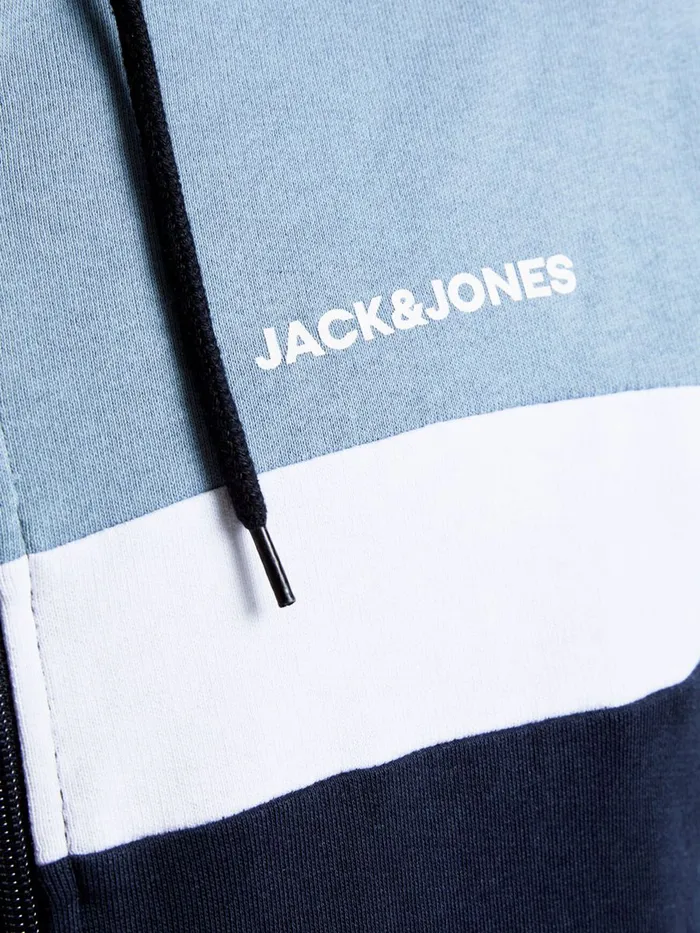 Sweatshirts JACK and JONES Mens ZIPPED HOODIE Blue Navy Blazer Cheap On Sale