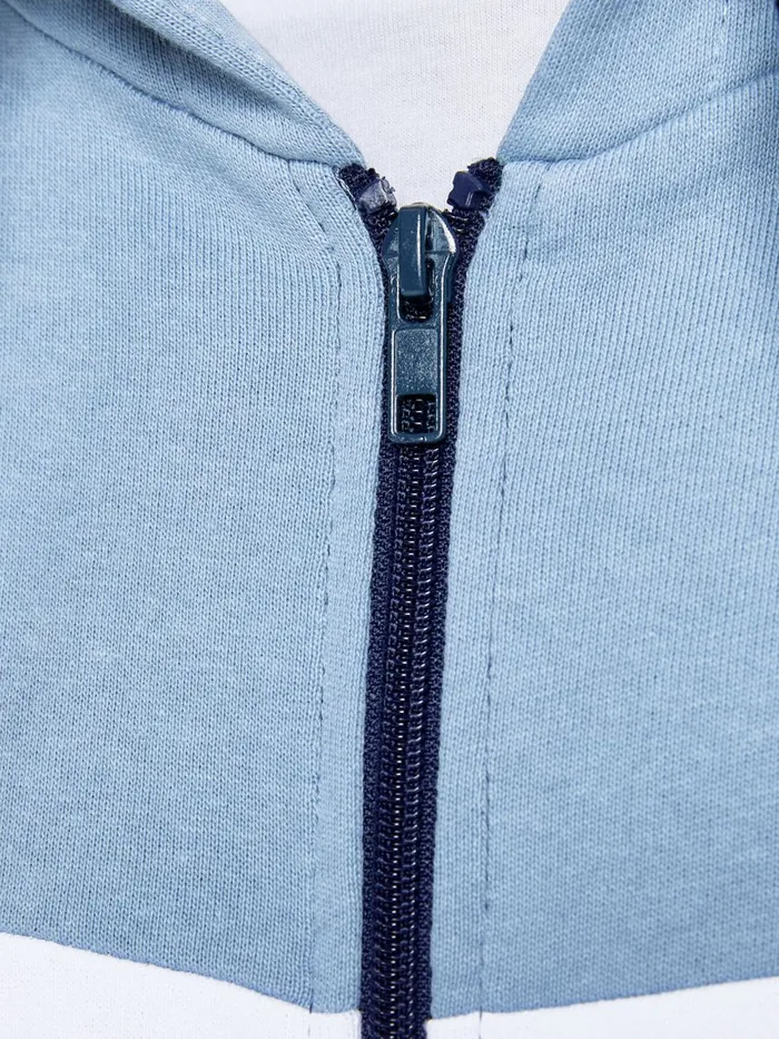 Sweatshirts JACK and JONES Mens ZIPPED HOODIE Blue Navy Blazer Cheap On Sale