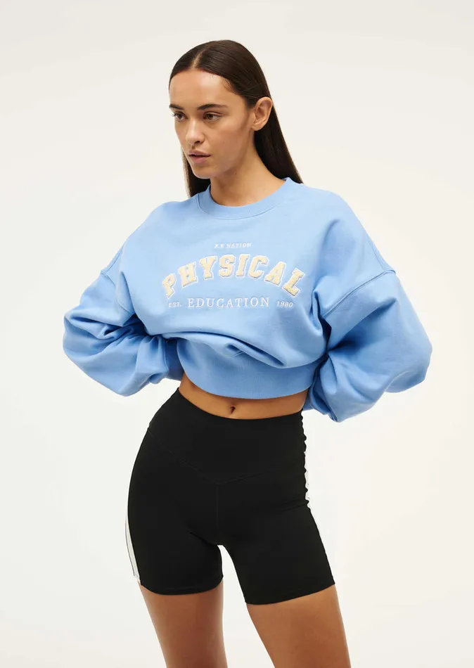 Sweatshirts Women PHYSICAL SWEAT IN CORNFLOWER BLUE PE Nation
