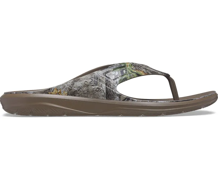 Swiftwater Realtree Edge Wave Flip Walnut Sandals Crocs Men