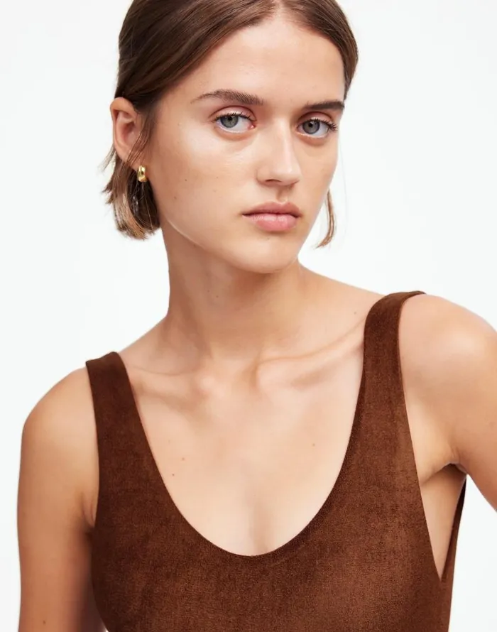 Swim Women Madewell Jade Swim Evolve Contour OnePiece Swimsuit Espresso