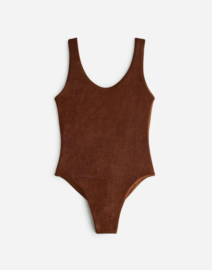 Swim Women Madewell Jade Swim Evolve Contour OnePiece Swimsuit Espresso
