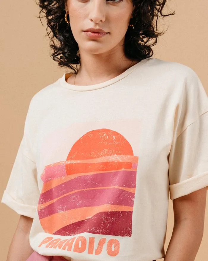 TSHIRT BEIGE MENDOZA Shop Grace and Mila Printed Tshirts