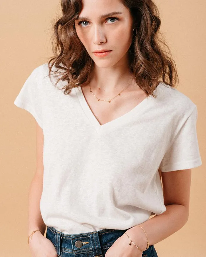 TSHIRT ECRU MONDAY Shop Grace and Mila ShortSleeves Tshirts