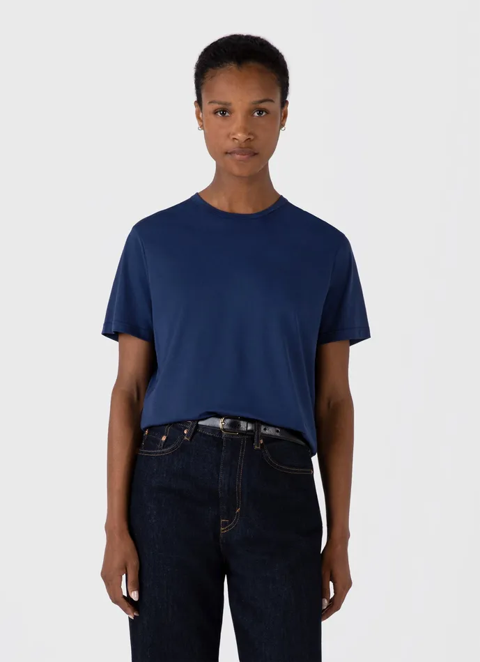 Tshirts and Tops ussunspel Women Relaxed Fit Tshirt Ink Blue