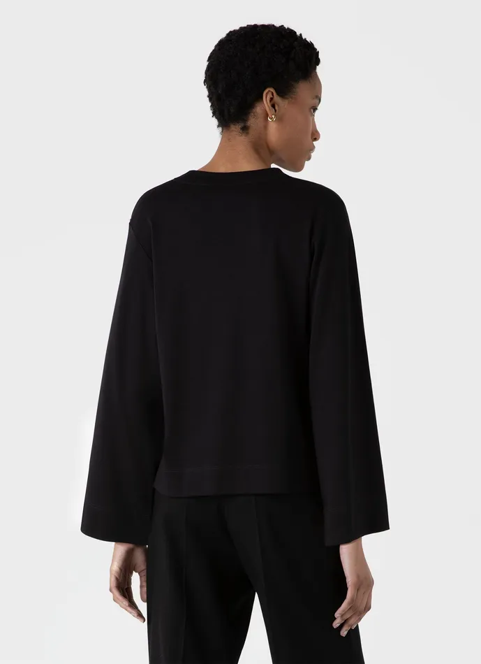 Tshirts and Tops ussunspel Women Wide Sleeve Tshirt Black Tshirts and Tops ussunspel Women Wide Sleeve Tshirt Black