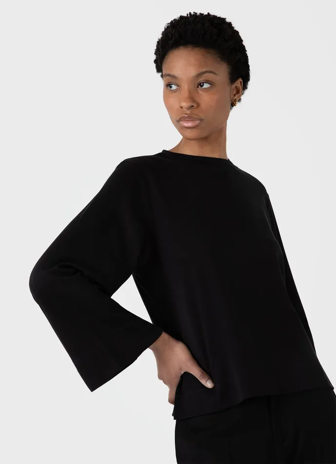 Tshirts and Tops ussunspel Women Wide Sleeve Tshirt Black Tshirts and Tops ussunspel Women Wide Sleeve Tshirt Black