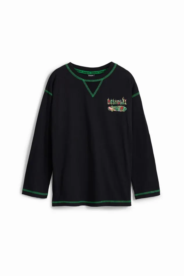 Tshirts And Shirts Kids Desigual Skate Hoodie Black