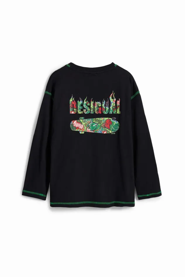 Tshirts And Shirts Kids Desigual Skate Hoodie Black