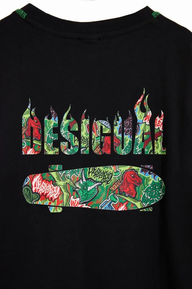 Tshirts And Shirts Kids Desigual Skate Hoodie Black