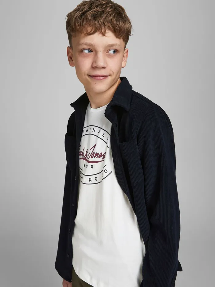 Tshirts JACK and JONES Junior BOYS 2PACK TSHIRT White Cloud Dancer On Sale