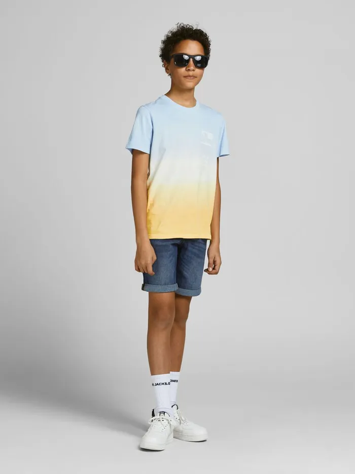Tshirts JACK and JONES Junior BOYS DIP DYE PRINT TSHIRT Pastel Angel Falls On Sale