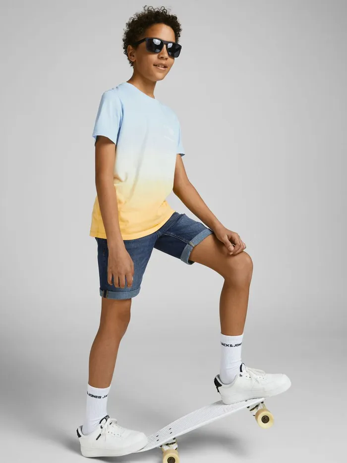 Tshirts JACK and JONES Junior BOYS DIP DYE PRINT TSHIRT Pastel Angel Falls On Sale