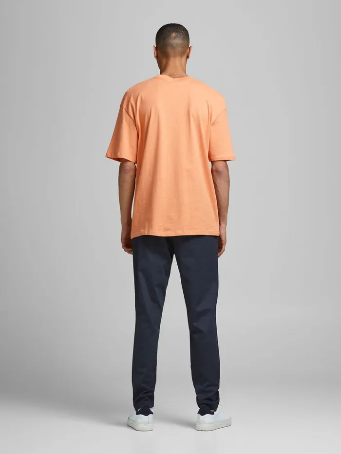 Tshirts JACK and JONES Mens BOXY FIT COTTON TSHIRT Pastel Shell Coral Cheap On Sale