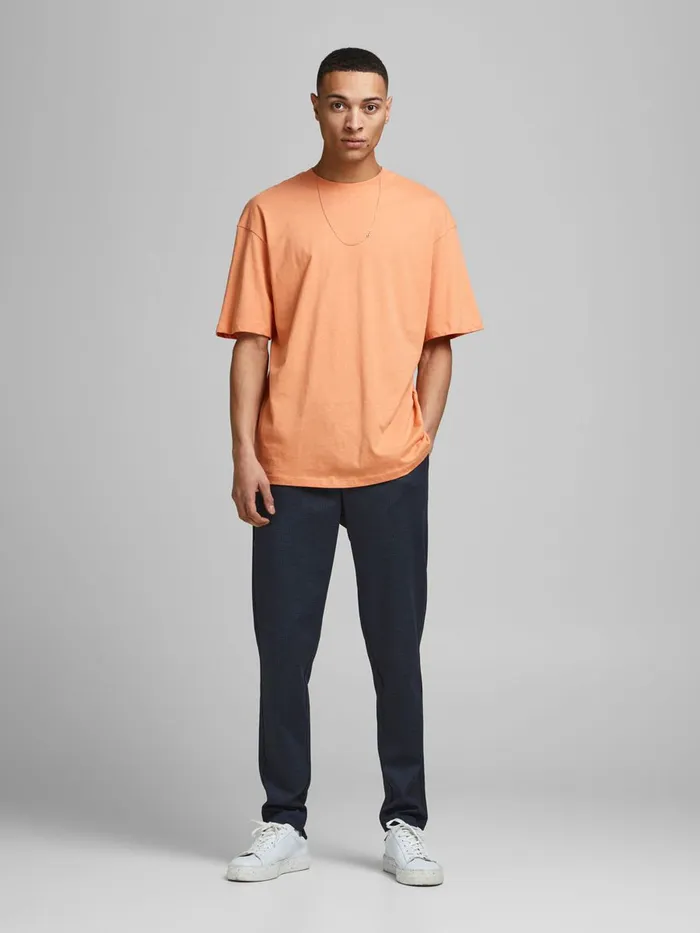 Tshirts JACK and JONES Mens BOXY FIT COTTON TSHIRT Pastel Shell Coral Cheap On Sale